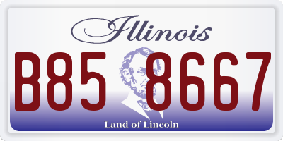 IL license plate B858667