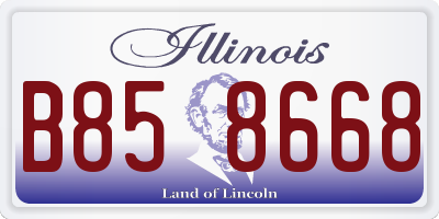 IL license plate B858668