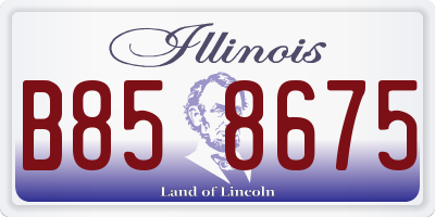 IL license plate B858675