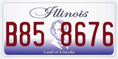 IL license plate B858676