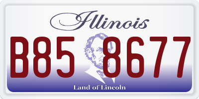 IL license plate B858677
