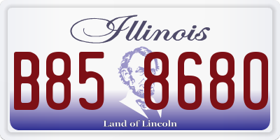 IL license plate B858680