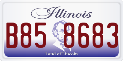 IL license plate B858683
