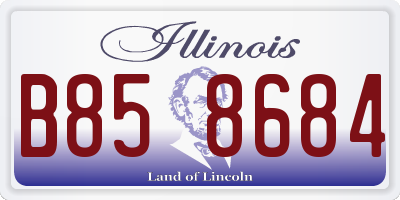 IL license plate B858684