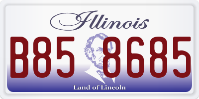 IL license plate B858685