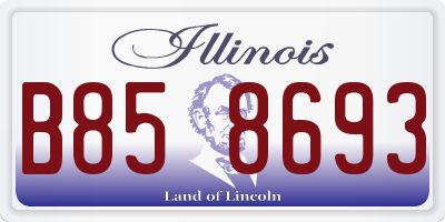 IL license plate B858693