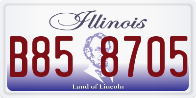 IL license plate B858705