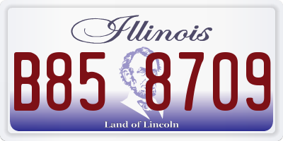 IL license plate B858709