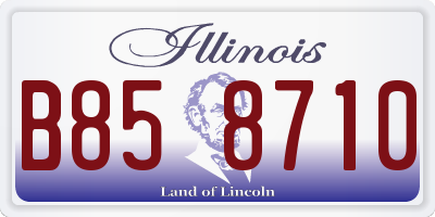 IL license plate B858710