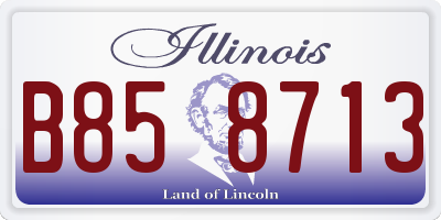 IL license plate B858713