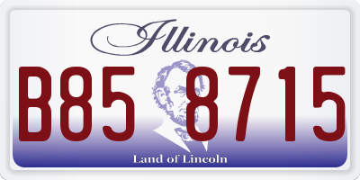 IL license plate B858715