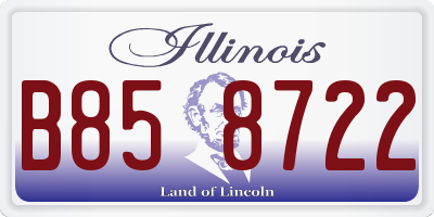 IL license plate B858722
