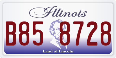 IL license plate B858728