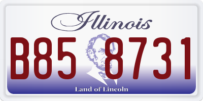 IL license plate B858731