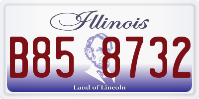 IL license plate B858732