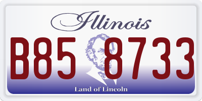 IL license plate B858733