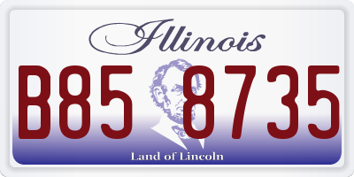 IL license plate B858735