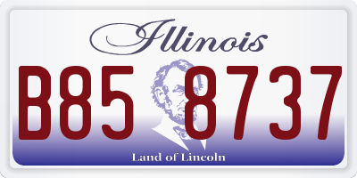 IL license plate B858737