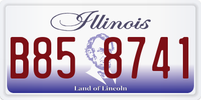 IL license plate B858741