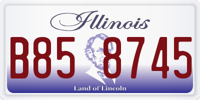 IL license plate B858745