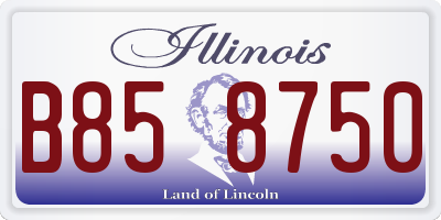 IL license plate B858750