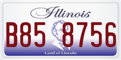 IL license plate B858756