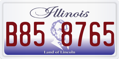IL license plate B858765