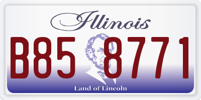 IL license plate B858771