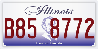 IL license plate B858772