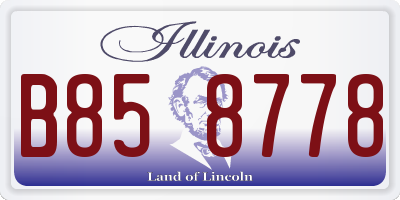 IL license plate B858778