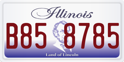 IL license plate B858785