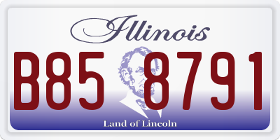 IL license plate B858791