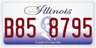 IL license plate B858795