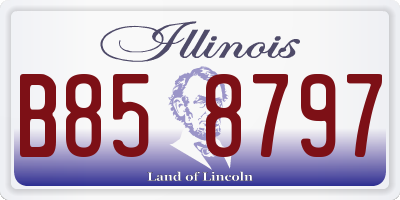 IL license plate B858797