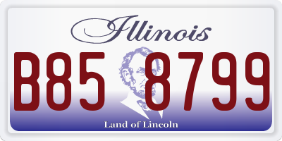 IL license plate B858799