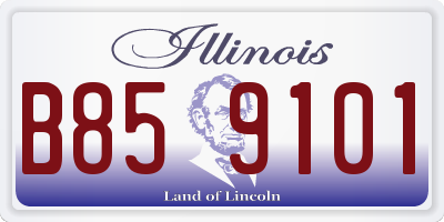 IL license plate B859101