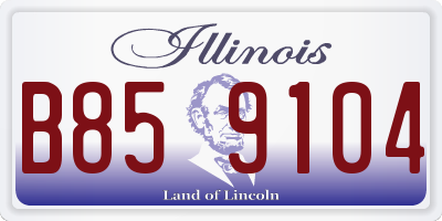 IL license plate B859104