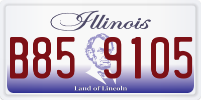 IL license plate B859105