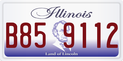 IL license plate B859112