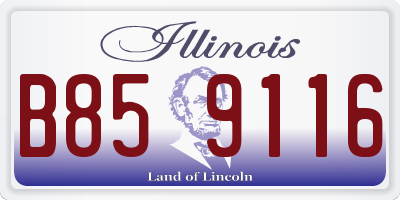 IL license plate B859116