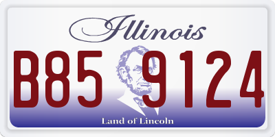 IL license plate B859124