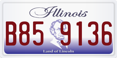 IL license plate B859136