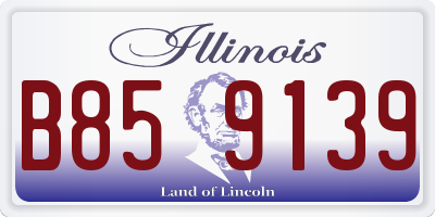 IL license plate B859139