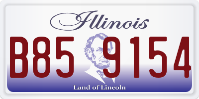 IL license plate B859154