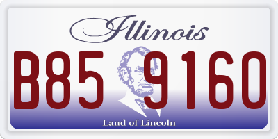 IL license plate B859160