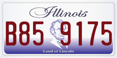 IL license plate B859175