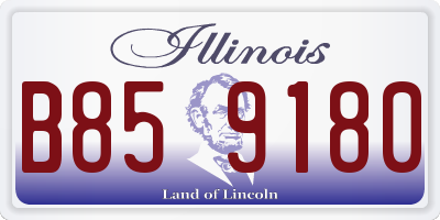 IL license plate B859180