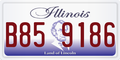 IL license plate B859186