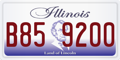 IL license plate B859200