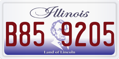 IL license plate B859205